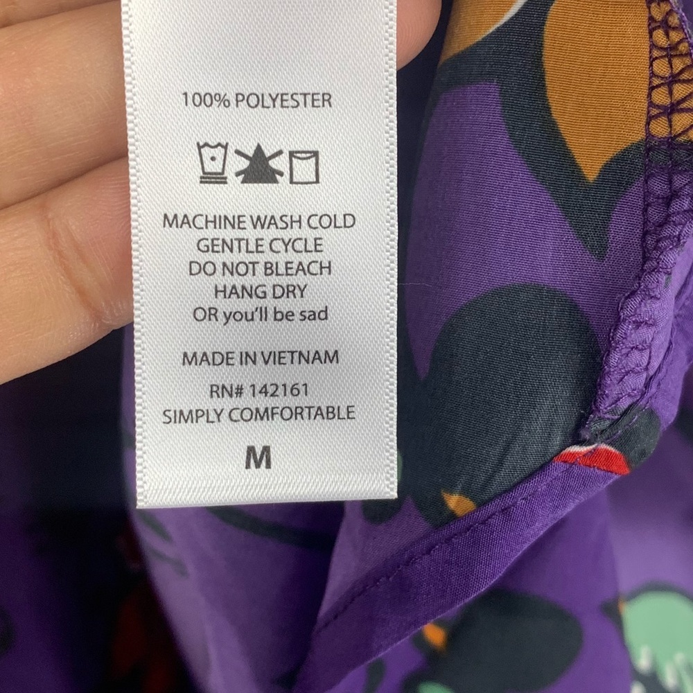 Lularoe Lindsay Boho Kimono Purple Floral Sz M - Picture 5 of 5